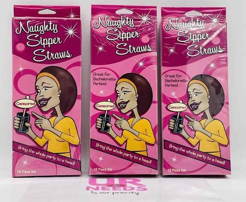 30 Pc Naughty Sipper Straws Censored Penis Straws adult toys Bachelorette Partie - Picture 5 of 6