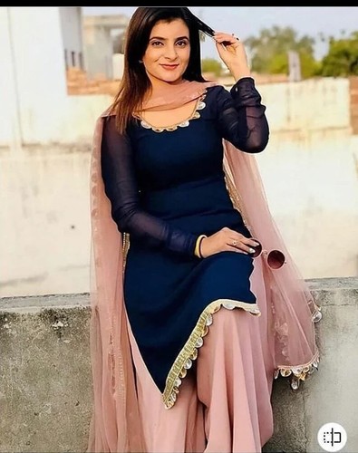 Punjabi Anzug für Frau Patiala Salwar Suit Indianer Ethno Outfit Pakistanischer Salwar - Bild 2 von 6
