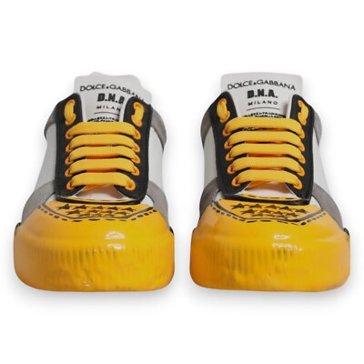 DOLCE & GABBANA Shoes Multicolor Leather DNA Sneakers Men