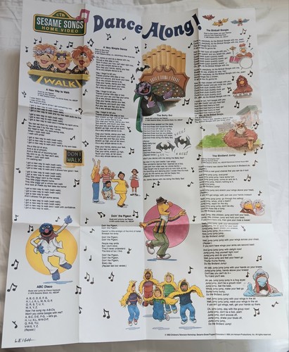 Sesame Street: Dance Along! (VHS, 1990) Jim Henson WITH POSTER - Picture 4 of 4