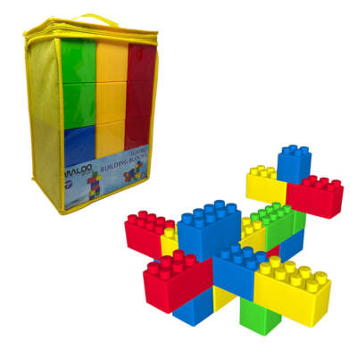 Waloo Sports Jumbo Building Blocks - 19 Pc Set - Multiple Color Options