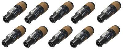 10) Neutrik SpeakOn NL2FXX-W-S 2 Pole Inline Female Locking Speaker Connector