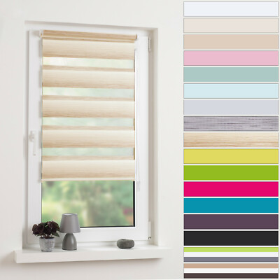 Doppelrollo Klemmfix Duo Rollo Tür Fenster Klemmrollo Seitenzugrollo Kettenzug