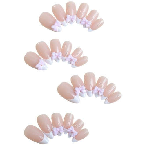 Wearable Manicure Almond Fake Nails Valentine's Day Nail Tips Girl - Picture 3 of 12