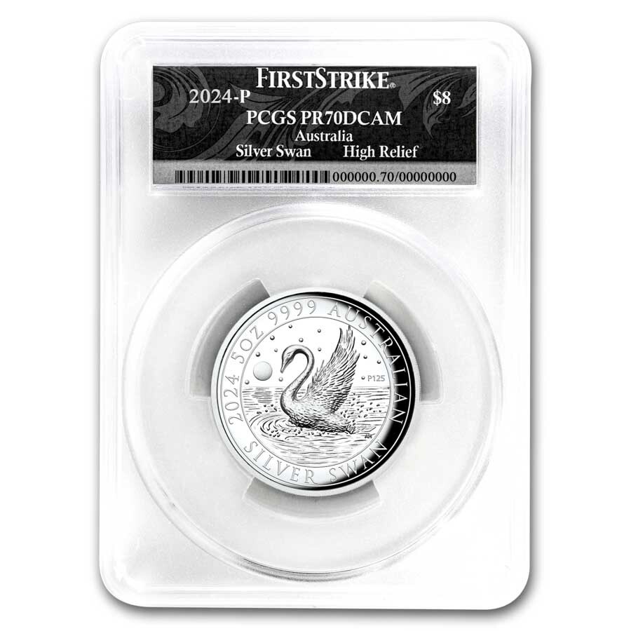 2024 Australia 5 oz Silver Swan PR-70 PCGS HR (FS, Swan