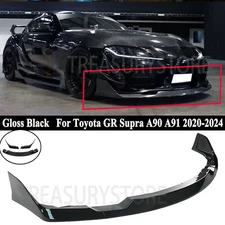 For Toyota GR Supra A90 A91 20-24 AG Style Gloss Black Front Bumper Lip Splitter