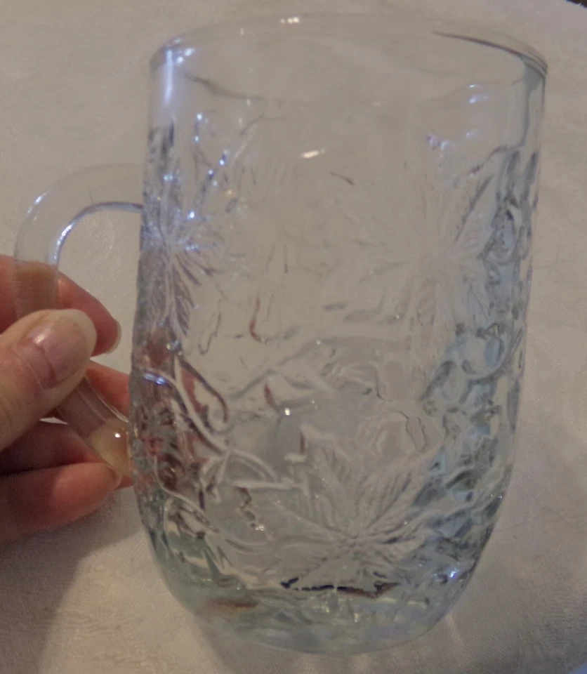 4 tazas de café Princess House Fantasia transparentes de 4 pulgadas ¡En muy buen estado! Foto 3 de 3