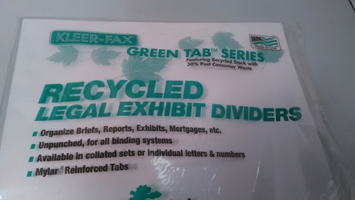 2PK Kleer-Fax Letter Size Individual Letter Index Dividers, Side Tab, 1/26th Cut - Picture 2 of 5