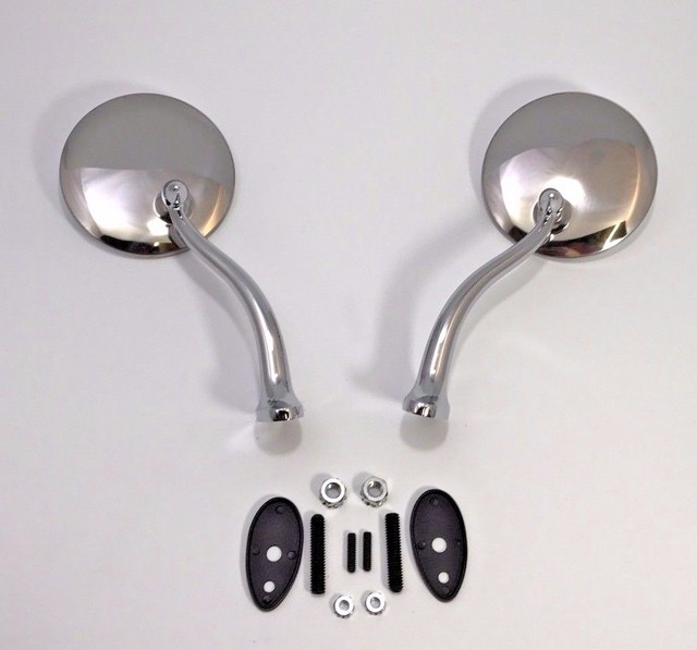 Retro Swan Style Street Rod Universal Mirror Head 4" Hot Rod SR18402/3