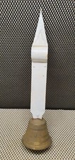 Antica Campana Bronzo N° 7 Supporto Bianco Satch Metallo Cancello Porta