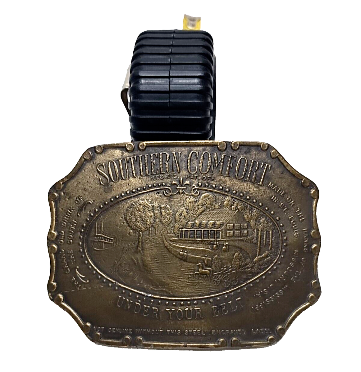 Vintage Southern Comfort Brass Belt Buckle New Brass Southern Comfort Southern South Soco Mississippi  main image 4