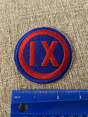 US Army 9th Corps Patch IX XI Round Red Blue INV9882 | eBay