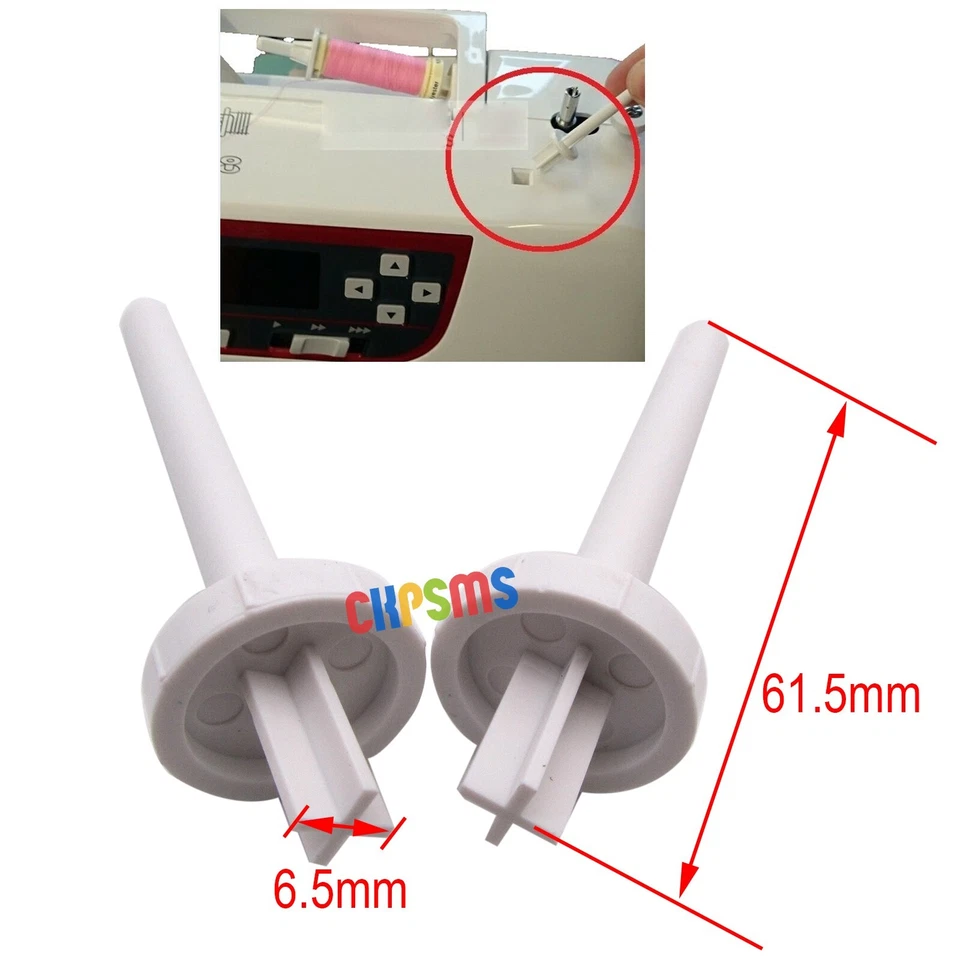 6.5MM Universial Plastic Spool Pin FOR Brother Singer Janome Kenmore Home Sewing - Image 2 of 2