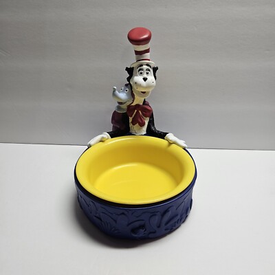 Dr Seuss Vintage 1997 figure Bowl Dish Cat Hat Wubbulous World of Henson