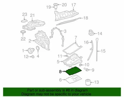 OEM NEW 1997-2011 Ford Ranger Explorer Mustang Lower Oil Pan Gasket 4L2Z-6710-AA - Image 2 of 2