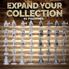 Role Playing Figures Minatures Dungeons And Dragons 40 PIECE SET 10 DIFF Sculpts