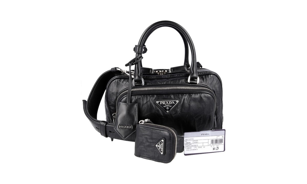 バッグ SS1999 prada lether shoulder bag PRADA RE-EDITION 2001 SHOULDER BAG HANDBAG 1BB099 BLACK NEW