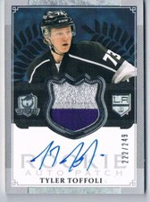2013-14 UPPER DECK THE CUP GOLD ROOKIE AUTOGRAPHED PATCH TYLER TOFFOLI AUTO