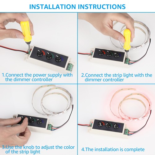 Controlador atenuador LED 9A PWM RGB, para tira de luces LED multicolor RGB - Imagen 5 de 7