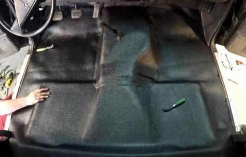 Black Molded Vinyl Flooring Fits - 1983-1987 Dodge Omni 4DR - Picture 1 of 3