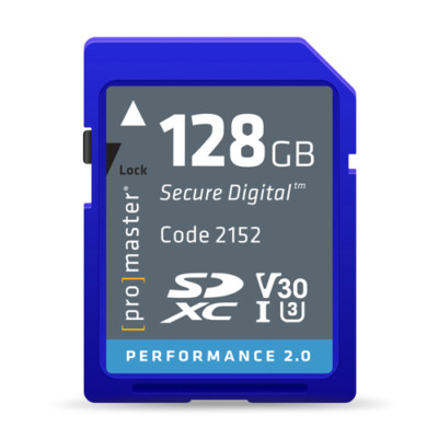 Promaster 128GB SDHC UHS-1 Speed U3 V30 Video Memory Card Performance 2.0 #2152