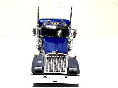 DCP, FIRST GEAR 1/64 SCALE W-900 KENWORTH MID ROOF SLEEPER, BLUE
