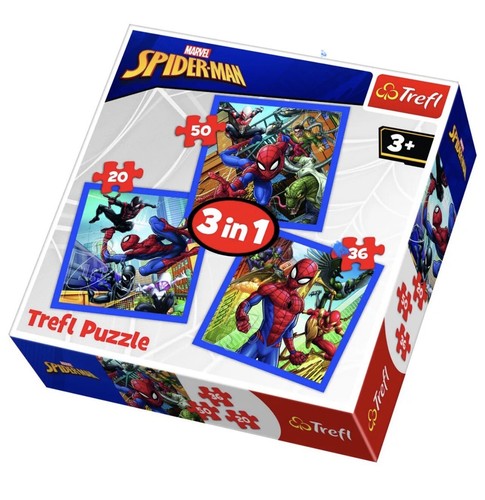 Trefl Puzzle 3 In 1 Pj Masks – 20, 36 E 50 Pezzi, Per Bambini Dai 3 Anni, Multicolore