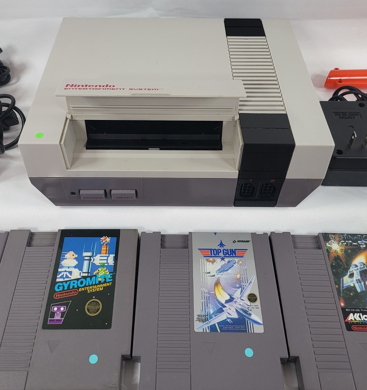 LOT Original NES Nintendo Console Bundle w/4 Controllers Zapper 14 ...