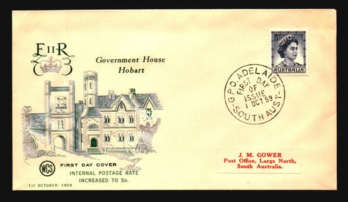Australia 1959 5d QEII FDC / WCS Cachet - L3164