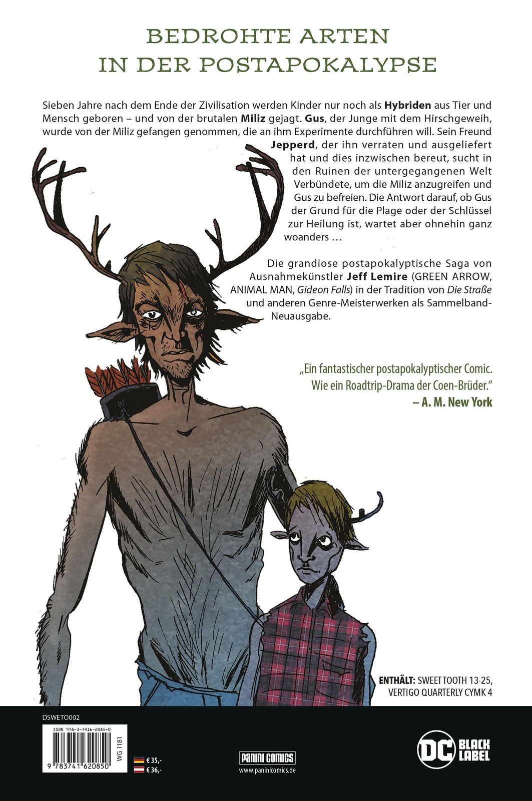 Thumbnail - Sweet Tooth Deluxe Edition | Jeff Lemire (u. A.) | Bd. 2 | Buch | 316