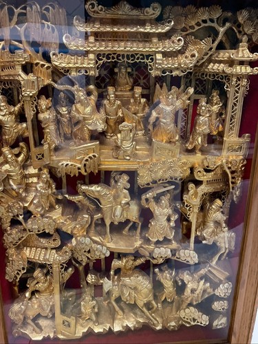 Chinese Carved Gilt Panel Wall Decoration - Picture 16 of 22