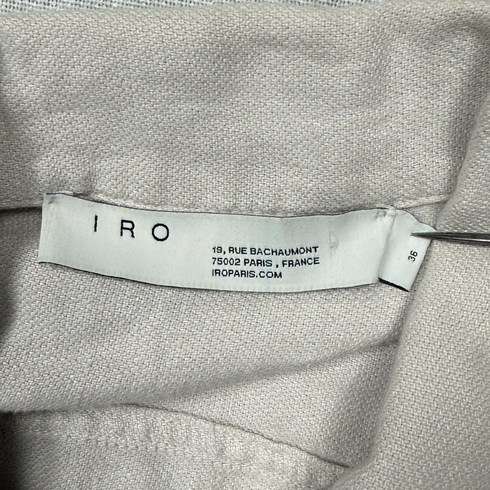 IRO Classic Linen Button Front Jacket Light Beige… - image 7