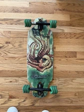 Shark Wheel Fathom Longboard Complete – Octopus Graphic – Small Crack