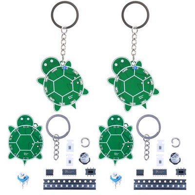BANRIA 2pcs DIY Turtle Soldering Practice Kit 1.46 x 2.13 x 0.4 inches, Green 