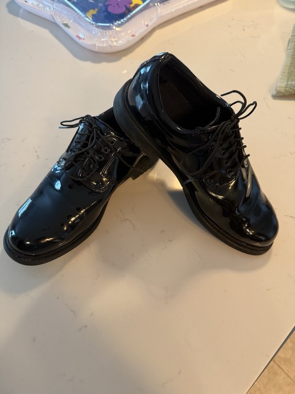 Galls High Gloss Uniform Oxford Shoes Size 11. Worn Once.  In Box! LOOK