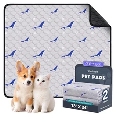 Dog Training Pads 18"x24" – Reusable Puppy Pee Pads 2 Pack with Pheromones