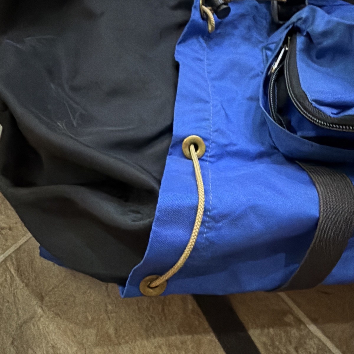 The North Face Travel Tools Duffle Bag Backpack Large blue vintage