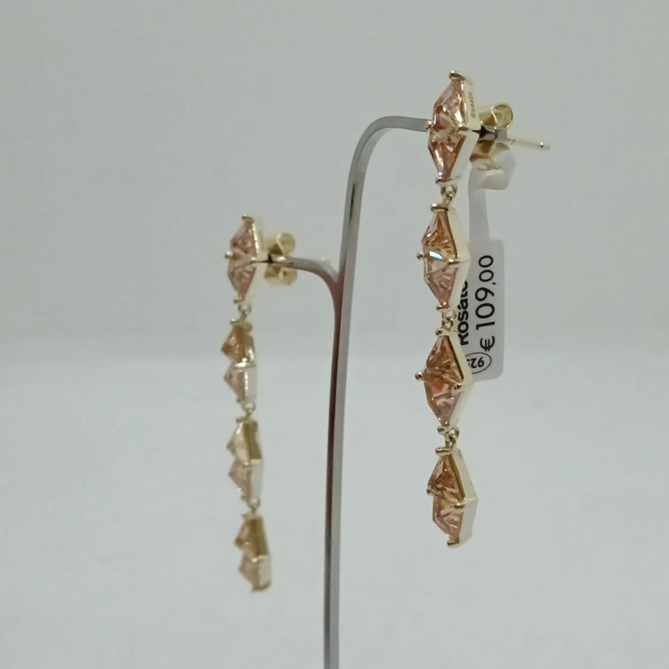 ROSATO GIOIELLI VITTORIA ORECCHINI PENDENTI CON ZIRCONI IN ARGENTO 925 RZVT26 - Immagine 4 di 4