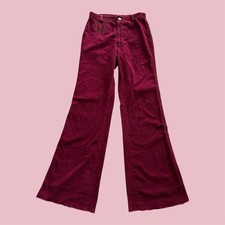 Vintage 70s Corduroy Bell Bottom Flares 28  Waist 1970s