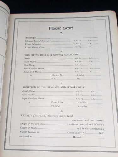 Very Vintage Holy Bible Red Letter Masonic Edition 1942 - Picture 8 of 15