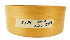 VTG 5x14 Solid CHERRY Single Ply Unibody Reinforced Snare Drum Shell