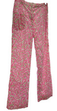 Lilly Pulitzer 1970 Pants Pink Green Floral Sportswear Line Vtg Preppy Classic