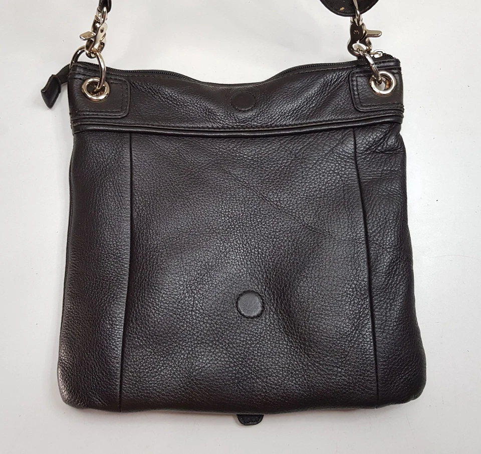 THE SAK SILVERLAKE WOMENS BROWN LEATHER CROSSBODY SHOULDER BAG ADJUSTABLE STRAP - Image 4 of 4