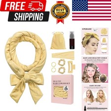 No Heat Curling Rod Headband for Women and Girls, Velour Overnight Hair Curl ...