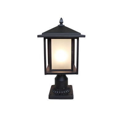 TRU-SCAPES  Modern Pillar Light (TS-PL101-BLK)