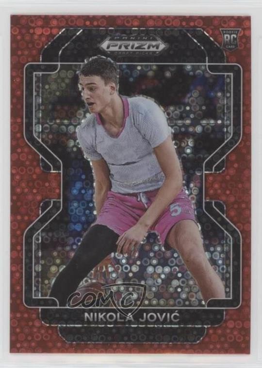 2022-23 Panini Prizm Draft Picks Red Circles Nikola Jovic #75 Rookie RC 0c1r