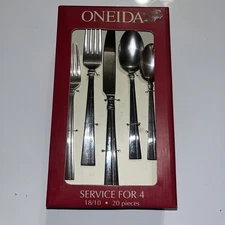  Oneida 18/10 Stainless Steel Flatware Set – Service for 4 (20 Pieces) – New 