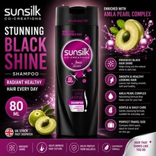 Sunsilk Stunning Black Shine Shampoo 80ml Healthy Radiant Hair UK Stock