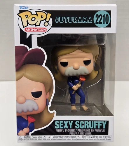 SEXY SCRUFFY - Futurama - Funko POP! Animation #2210 Vinyl Figure NEW / BOX WEAR