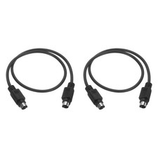 1.6 Feet PS/2 Keyboard Extension Cable, 2 Pack 28 AWG 6 Pin Male to Male